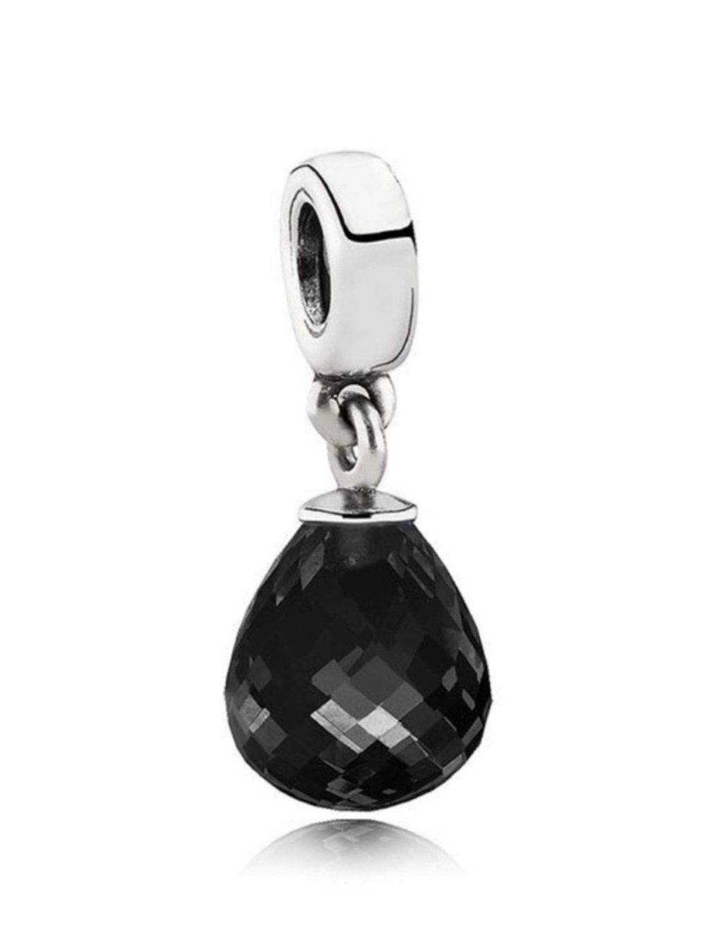 Pandora Black Faceted Teardrop Dangle Charm